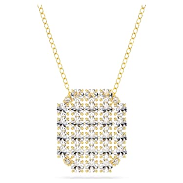 Náhrdelník Exalta, Bílá, Pokoveno ve zlatém odstínu - Swarovski, 5558691
