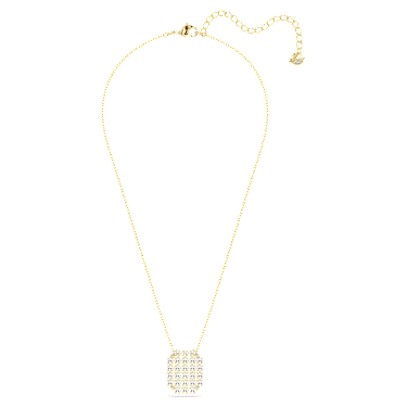 Náhrdelník Exalta, Bílá, Pokoveno ve zlatém odstínu - Swarovski, 5558691