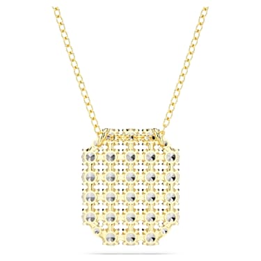 Náhrdelník Exalta, Bílá, Pokoveno ve zlatém odstínu - Swarovski, 5558691