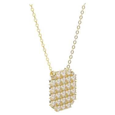 Náhrdelník Exalta, Bílá, Pokoveno ve zlatém odstínu - Swarovski, 5558691