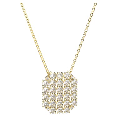 Náhrdelník Exalta, Bílá, Pokoveno ve zlatém odstínu - Swarovski, 5558691