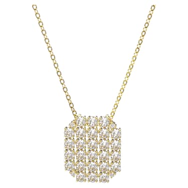 Náhrdelník Exalta, Bílá, Pokoveno ve zlatém odstínu - Swarovski, 5558691