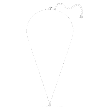 Stilla Attract necklace, White, Rhodium plated - Swarovski, 5563114