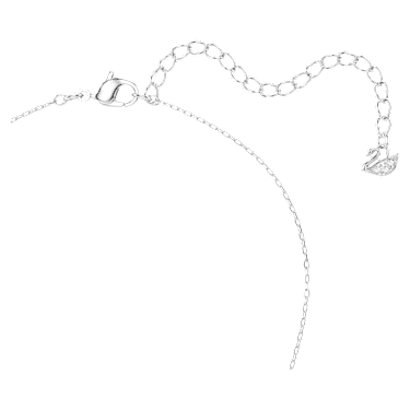 Stilla Attract necklace, White, Rhodium plated - Swarovski, 5563114