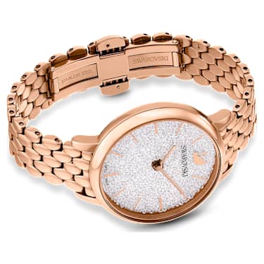 Crystalline Joy Uhr, Schweizer Produktion, Metallarmband, Roséfarben, Roségoldfarbenes Finish - Swarovski, 5563708