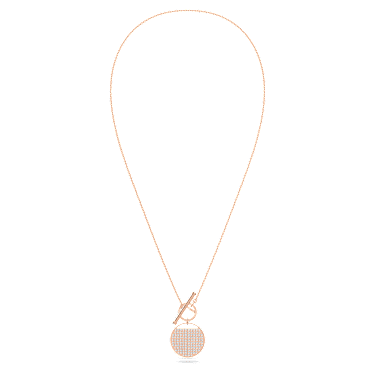 Sublima pendant, Pavé, White, 18K rose gold finish - Swarovski, 5567529