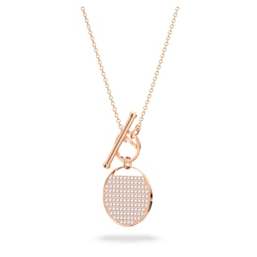 Sublima necklace, White, Rose gold-tone plated - Swarovski, 5567529