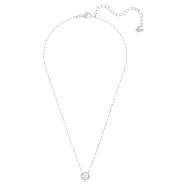 Una Angelic pendant, Round cut, White, Rhodium plated - Swarovski, 5567931