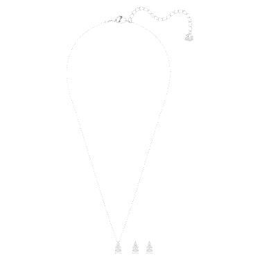 Set Stilla Attract, Tăietură în formă de pară, Alb, Placat cu