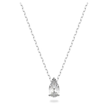 Sada Stilla Attract, Hruškový výbrus, Bílá, Pokoveno rhodiem - Swarovski, 5569174