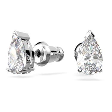Sada Stilla Attract, Hruškový výbrus, Bílá, Pokoveno rhodiem - Swarovski, 5569174
