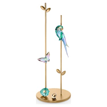 Jungle Beats Blatt Magnet, Blau, Klein - Swarovski, 5572155