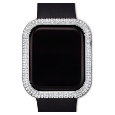 Sparkling case, For Apple Watch® Series 4 & 5, 40mm, Silver Tone - Swarovski, 5572573