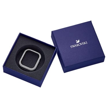 Sparkling case, For Apple Watch® Series 4 & 5, 40 mm, Silver tone - Swarovski, 5572573