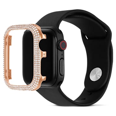 Sparkling case, For Apple Watch® Series 4 & 5, 40 mm, Rose gold tone