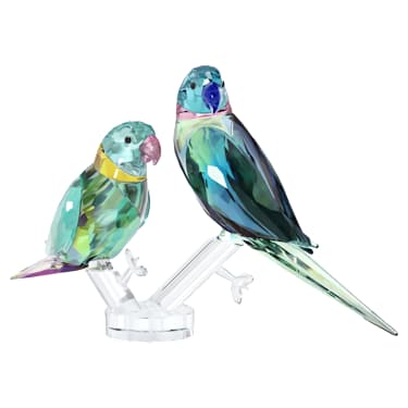 Jungle Beats Parakeet Couple Fife & Fifer | Swarovski