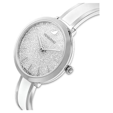 Ročna ura Crystalline Delight, Izdelano v Švici, Kovinska zapestnica, Bela, Nerjavno jeklo - Swarovski, 5580537