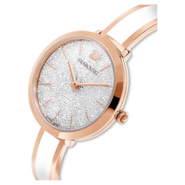 Zegarek Crystalline Delight, Swiss Made, Metalowa bransoleta, Biały, Powłoka w odcieniu różowego złota - Swarovski, 5580541