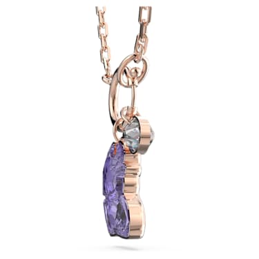Womens Diamond Accent Genuine Purple Amethyst 10K Rose Gold Flower Pendant  Necklace - JCPenney