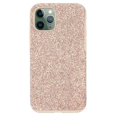 High smartphone case, iPhone® 12 mini, Rose gold tone | Swarovski