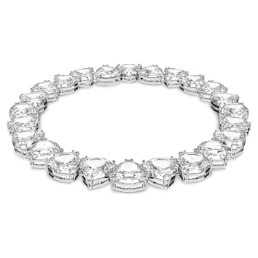 Millenia 项链, 超大仿水晶, 三菱形切割, 白色, 镀铑 - Swarovski, 5599167