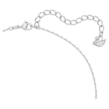 Millenia pendant, Octagon cut, White, Rhodium plated - Swarovski, 5599177