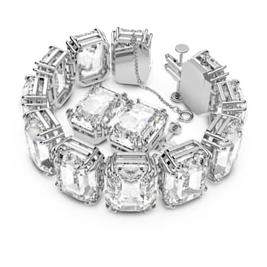 Millenia ブレスレット, オーバーサイズ クリスタル, オクタゴンカット, ホワイト, ロジウム・プレーティング - Swarovski, 5599192