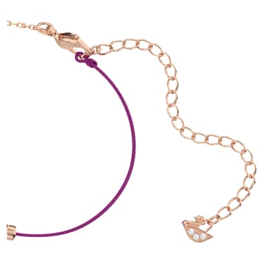 Chinese Zodiac Ox bracelet, Ox, Purple, Rose gold-tone plated 