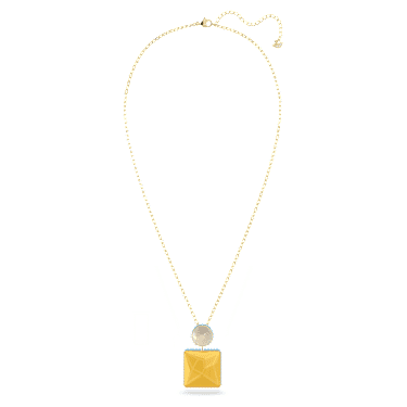 Chroma 项链, 方形切割, 流光溢彩, 镀金色调 - Swarovski, 5600513
