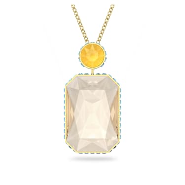 Orbita necklace Octagon cut Multicolored Gold tone plated