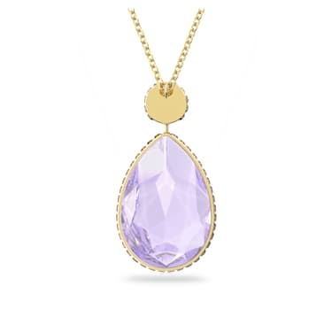 Chroma necklace, Drop cut, Multicolored, Gold-tone plated - Swarovski, 5600517