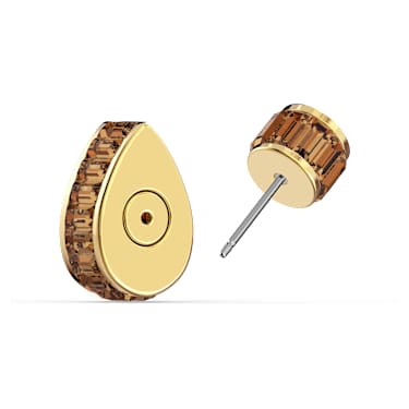 Chroma stud earring, Single, Drop cut, Multicoloured, Gold-tone plated - Swarovski, 5600524