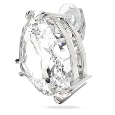 Mesmera clip earring Single Triangle cut White Rhodium plated