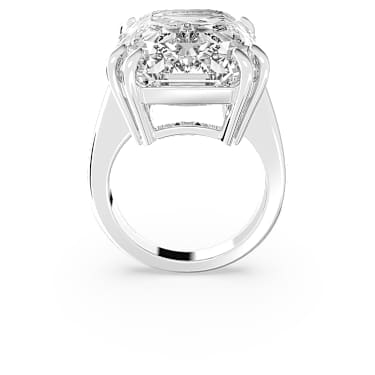 Mesmera 個性戒指, 八角形切割, 白色, 鍍白金色 - Swarovski, 5600855