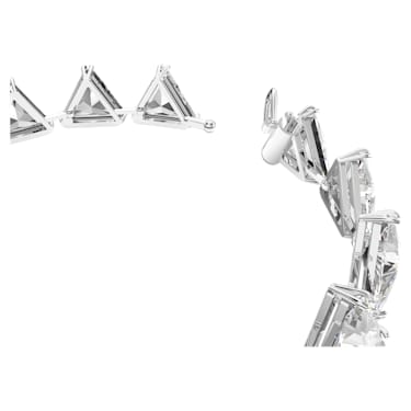 Ortyx karkötő, Háromszög metszés, Fehér, Ródium bevonattal - Swarovski, 5600864