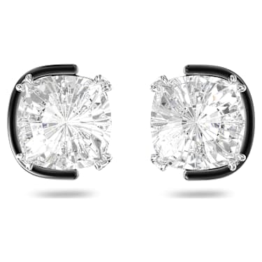 Harmonia Oorknopjes, Cushion-slijpvorm, Wit, Gemengde metaalafwerking - Swarovski, 5600943