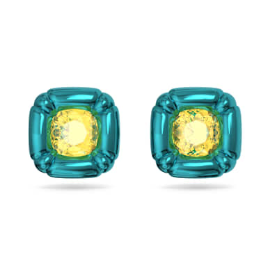 Cercei stud Dulcis, Tăietură perniță, Albaștri - Swarovski, 5601588