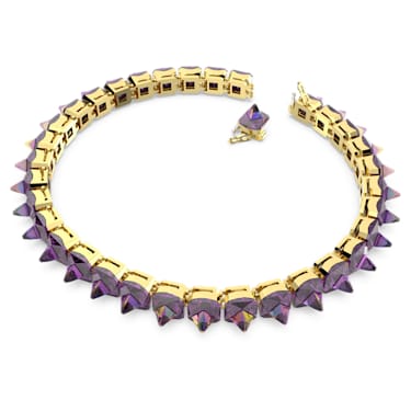 Ortyx Halsband, Pyramidenschliff, Violett, Goldlegierungsschicht - Swarovski, 5608714