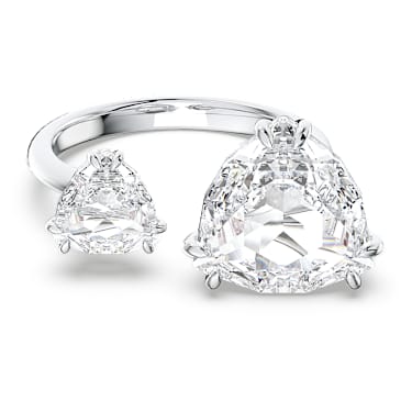 Millenia Offener Ring, Trilliant-Schliff, Weiß, Rhodiniert - Swarovski, 5609007