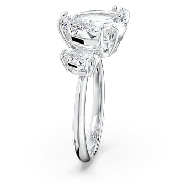 Millenia Offener Ring, Trilliant-Schliff, Weiß, Rhodiniert - Swarovski, 5609007