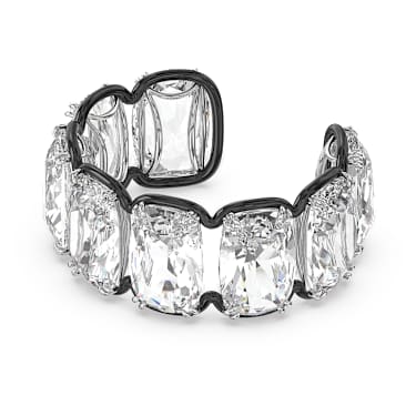 Manchette Harmonia, Cristaux oversize flottants, Blanc, Finition mix de métal - Swarovski, 5609662