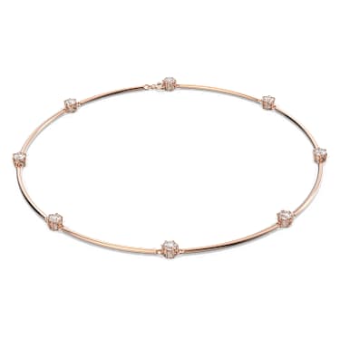 Collier Constella, Taille ronde, Blanc, Placage de ton or rosé - Swarovski, 5609710