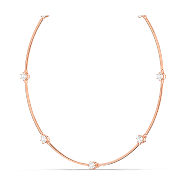 Collier Constella, Taille ronde, Blanc, Placage de ton or rosé - Swarovski, 5609710