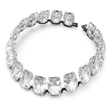 Harmonia 頸鍊, 超大懸浮Swarovski 水晶, 白色, 多種金屬潤飾 - Swarovski, 5609890