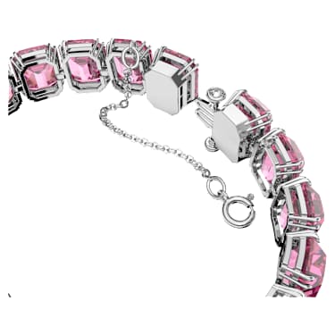 Millenia Tennis 手链, 八角形切割, 粉红色, 镀铑 - Swarovski, 5610363