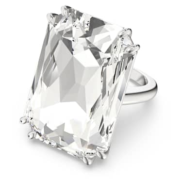 Mesmera Cocktailring, Übergroßer Kristall, Weiß, Rhodiniert - Swarovski, 5610370
