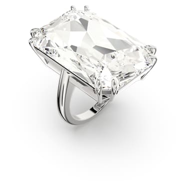 Mesmera Cocktailring, Übergroßer Kristall, Weiß, Rhodiniert - Swarovski, 5610370