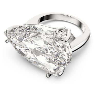 Mesmera Cocktailring, Trilliant-Schliff, Weiß, Rhodiniert - Swarovski, 5610379