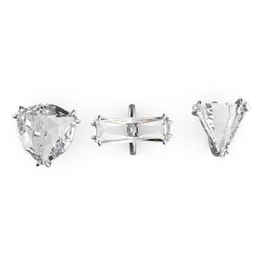 Mesmera cocktail ring, Set (3), Mixed cuts, White, Rhodium plated - Swarovski, 5610385