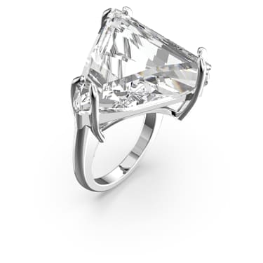 Mesmera cocktail ring, Set (3), Mixed cuts, White, Rhodium plated - Swarovski, 5610385